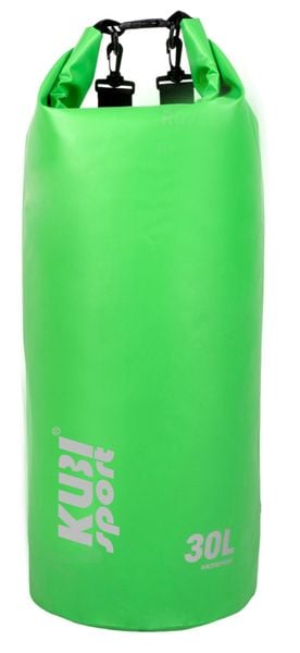 Wodoodporna torba na łódź 30 L. Zielone torby na ramię KUBISPORT, bez wzorów, sportowe, na ramię, bez dodatków. Za 48.00 zł.