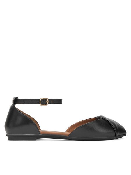 Lasocki Baleriny WI23-SORANO-04 Czarny. Czarne baleriny Lasocki, bez wzorów, ze skóry, bez obcasa. Za 159.99 zł.