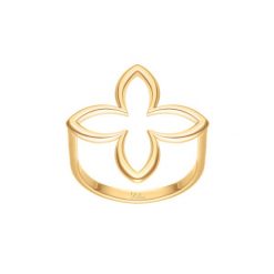 Pierścionek Icons w kształcie lilii pozłacany. Pierścionki Lilou, pozłacane. Za 149.00 zł.
