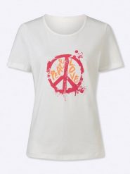 Heine Koszulka w kolorze białym rozmiar: 36. Białe bluzki Heine, bez wzorów, z bawełny, bez kołnierzyka, bez ramiączek. Za 30.99 zł.