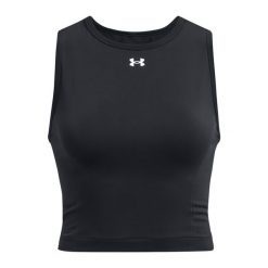 Tank top treningowy damski Under Armour Vanish Seamless. Czarne koszulki sportowe Under Armour, bez wzorów, bez ramiączek. Za 119.99 zł.