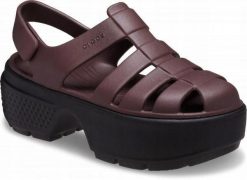 Sandały Dla Kobiet Crocs Stomp Fisherman Sandal. Fioletowe sandały Crocs, bez wzorów, z materiału, eleganckie, bez obcasa, na platformie, bez zapięcia. Za 230.99 zł.