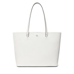 Torebka LAUREN RALPH LAUREN. Białe shopper Lauren Ralph Lauren, bez wzorów, bez dodatków. Za 729.99 zł.