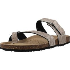 Sandały GEOX D BRIONIA Brązowy. Brązowe sandały Geox, bez wzorów, z syntetyku, sportowe, bez obcasa, bez zapięcia. Za 264.99 zł.