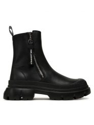 KARL LAGERFELD Botki KL43565 Czarny. Czarne botki KARL LAGERFELD, bez wzorów, ze skóry, bez obcasa, na płaskiej podeszwie, bez zapięcia. Za 1,109.00 zł.