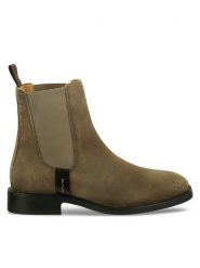 Gant Sztyblety 29553771 Beżowy. Brązowe botki GANT, bez wzorów, ze skóry, bez obcasa, na płaskiej podeszwie, bez zapięcia. Za 719.99 zł.
