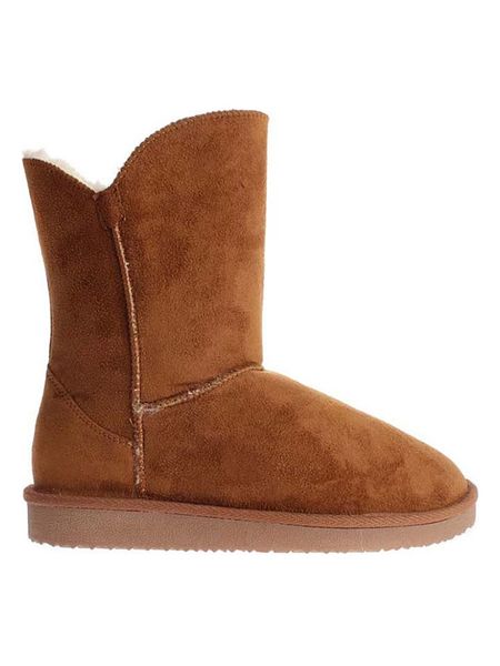 ISLAND BOOT Kozaki zimowe "Adeline" w kolorze jasnobrązowym rozmiar: 38. Brązowe kozaki Island Boot, na zimę, z materiału, bez obcasa, bez zapięcia. Za 130.19 zł.