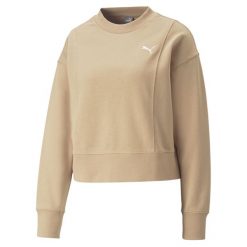 Bluza dresowa damska Puma HER. Brązowe bluzy Puma, xs, bez wzorów, z dresówki, bez kaptura. Za 182.99 zł.