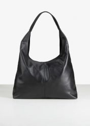 Torba typu shopper ze skóry premium. Czarne shopper bonprix, bez wzorów, ze skóry, eleganckie, bez dodatków. Za 239.99 zł.