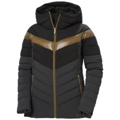 Damska kurtka puchowa Helly Hansen Imperial Puffy. Czarne kurtki narciarskie Helly Hansen, bez wzorów, z puchu, bez kaptura, narciarskie. Za 1,343.50 zł.