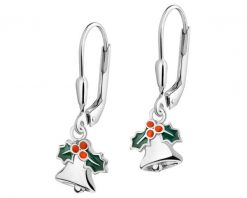 Kolczyki srebrne z emalią - dzwonki. Szare kolczyki Apart, srebrne. Za 139.00 zł.