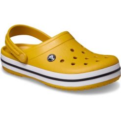 Crocs Damskie Buty Chodaki Klapki Crocband 11016 Clog. Białe klapki Crocs, bez wzorów, z materiału, bez obcasa. Za 289.99 zł.