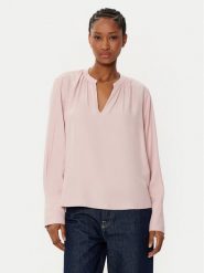 Tommy Hilfiger Bluzka WW0WW44049 Różowy Relaxed Fit. Czerwone bluzki TOMMY HILFIGER, bez wzorów, z wiskozy, bez kołnierzyka, bez ramiączek. Za 399.99 zł.