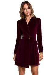 Made of emotion Sukienka w kolorze bordowym rozmiar: XXL. Czerwone sukienki Made Of Emotion, xxl, bez wzorów, bez kołnierzyka, bez ramiączek, mini. Za 269.99 zł.