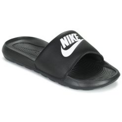 Klapki damskie Nike Victori One Slide. Czarne klapki Nike, bez wzorów, z materiału, bez obcasa. Za 306.00 zł.