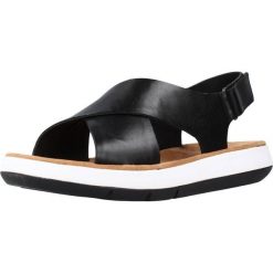 Sandały CLARKS JEMSA CROSS Czarny. Czarne sandały Clarks, bez wzorów, ze skóry, bez obcasa, bez zapięcia. Za 235.99 zł.