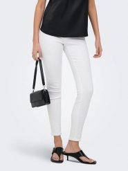 ONLY Dżinsy - Skinny fit - w kolorze białym rozmiar: XS/L30. Białe jeansy Only, l, bez wzorów. Za 79.21 zł.
