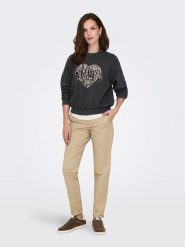 ONLY Bluza w kolorze antracytowym rozmiar: XL. Czarne bluzy Only, xl, bez wzorów, bez kaptura. Za 94.95 zł.