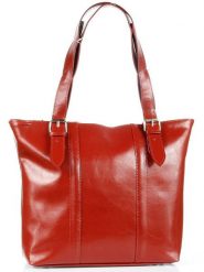 Torebka skórzana elegancka DAN-A T251 czerwona. Czerwone torebki klasyczne DAN-A, bez wzorów, ze skóry, duże, bez dodatków. Za 349.99 zł.