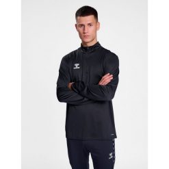 Bluza hmlESSENTIAL HALF-ZIP. Czarne bluzy Hummel, xl, bez wzorów, bez kaptura. Za 153.50 zł.