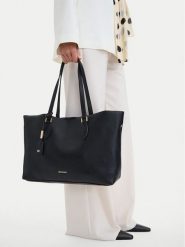 GINO ROSSI Torebka C- LDA9537 Czarny. Czarne shopper Gino Rossi, bez wzorów, ze skóry, bez dodatków. Za 259.99 zł.