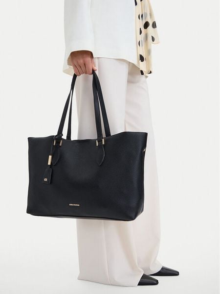 GINO ROSSI Torebka C- LDA9537 Czarny. Czarne shopper Gino Rossi, bez wzorów, ze skóry, bez dodatków. Za 259.99 zł.