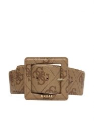 Guess Pasek Damski BW9247 P5370 Beżowy. Brązowe paski Guess, z aplikacjami, ze skóry. Za 289.99 zł.