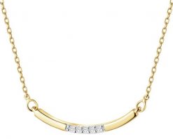 Naszyjnik z żółtego z brylantami - 0,02 ct - próba 375. Żółte naszyjniki Apart, z brylantem, złote. Za 1,559.00 zł.