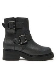 Clarks Botki Rebelle Buckle 26178889 Srebrny. Szare botki Clarks, bez wzorów, ze skóry, bez obcasa, na płaskiej podeszwie, bez zapięcia. Za 769.99 zł.