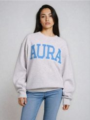 Bluza crewneck z nadrukiem - Inny. Bluzy Sinsay, l, bez wzorów, bez kaptura. Za 39.99 zł.