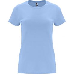 Damska Koszulka Z Krótkim Rękawem Capri. Niebieskie bluzki ROLY, xl, bez wzorów, sportowe, bez kołnierzyka, bez ramiączek. Za 31.99 zł.