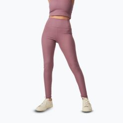 Legginsy Girlfriend Collective Rib. Czerwone legginsy GIRLFRIEND COLLECTIVE, bez wzorów. Za 239.99 zł.