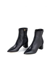 Anna Morellini Skórzane botki "Romilvia" w kolorze czarnym rozmiar: 40. Czarne botki Anna Morellini, bez wzorów, bez obcasa, bez zapięcia. Za 657.33 zł.