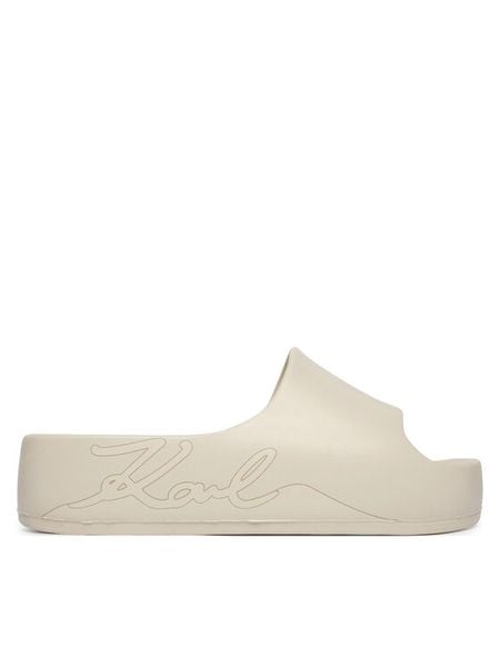 KARL LAGERFELD Klapki Kobo II KL86048F Écru. Białe klapki KARL LAGERFELD, bez wzorów, z syntetyku, bez obcasa. Za 337.99 zł.
