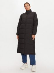 Tommy Jeans Płaszcz zimowy DW0DW19918 Czarny Regular Fit. Czarne płaszcze Tommy Jeans, na zimę, m, bez wzorów, z jeansu, bez kaptura. Za 839.99 zł.