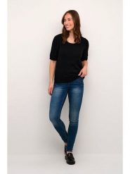 Cream Koszulka "Dela" w kolorze czarnym rozmiar: XS. Czarne bluzki Cream, xs, bez wzorów, bez kołnierzyka, bez ramiączek. Za 52.79 zł.
