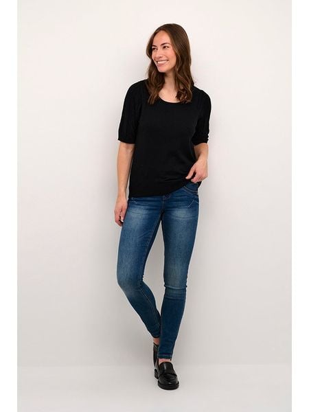 Cream Koszulka "Dela" w kolorze czarnym rozmiar: XS. Czarne bluzki Cream, xs, bez wzorów, bez kołnierzyka, bez ramiączek. Za 52.79 zł.