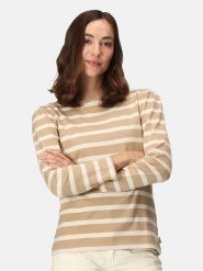 Regatta Koszulka "Federica" w kolorze beżowym rozmiar: 34. Brązowe bluzki Regatta, bez wzorów, z bawełny, bez kołnierzyka, bez ramiączek. Za 37.03 zł.