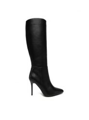 DeeZee Kozaki CEO-HY6038-1 Czarny. Czarne kozaki DeeZee, z materiału, bez obcasa, na szpilce, bez zapięcia. Za 249.99 zł.