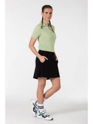 Super.natural Koszulka polo w kolorze jasnozielonym rozmiar: XS. Zielone bluzki super.natural, xs, bez wzorów, z wełny, bez kołnierzyka, bez ramiączek. Za 152.99 zł.