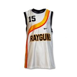 Koszulka Nike Roswell Rayguns Vince Carter Premium Jersey. Białe bluzki Nike, bez wzorów, z jersey, sportowe, bez kołnierzyka, bez ramiączek. Za 110.00 zł.