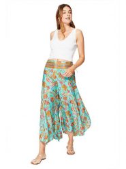 Aller Simplement Spodnie w kolorze turkusowo-pomarańczowym rozmiar: 38/40. Brązowe spodnie materiałowe Aller Simplement, bez wzorów, z materiału, z podwyższonym stanem. Za 43.99 zł.