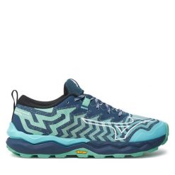 Buty do biegania Mizuno. Zielone obuwie sportowe Mizuno, bez zapięcia, do biegania, mizuno wave. Za 349.99 zł.