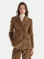 Weekend Max Mara Marynarka Katanga 2525046062 Brązowy Regular Fit. Brązowe marynarki i żakiety Weekend Max Mara, bez wzorów, z bawełny. Za 1,859.00 zł.