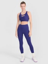 4F Legginsy treningowe z wysokim stanem damskie - granatowe XL. Niebieskie legginsy 4f, s, bez wzorów, z dzianiny, z podwyższonym stanem. W wyprzedaży za 99.99 zł.