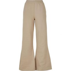 Damskie Spodnie Dresowe Z Szeroką Nogawką Z Bawełny Organicznej. Brązowe spodnie dresowe Urban Classics, m, bez wzorów, z bawełny. Za 211.99 zł.