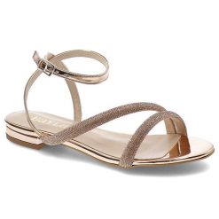 Różowe Sandały Bayla Eleganckie Płaskie Buty. Czerwone sandały Bayla, z aplikacjami, eleganckie, bez obcasa, na obcasie, bez zapięcia. Za 239.00 zł.
