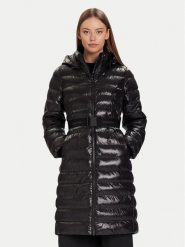 Calvin Klein Płaszcz zimowy LV044D543G Czarny Slim Fit. Czarne płaszcze Calvin Klein, na zimę, xxs, bez wzorów, z syntetyku, bez kaptura. Za 1,019.00 zł.