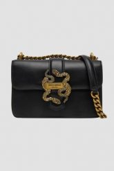 JUST CAVALLI Czarna kopertówka Iconic Snakes - Style 8. Czarne kopertówki Just Cavalli, z aplikacjami, z materiału, zdobione, bez dodatków. W wyprzedaży za 729.99 zł.