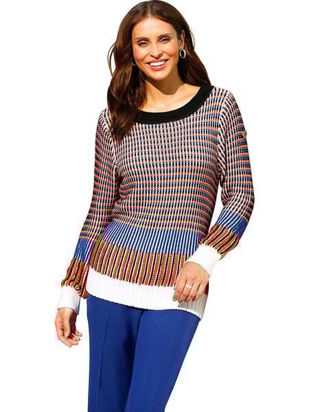 WITT WEIDEN Sweter w kolorze czerwono-niebieskim rozmiar: 42. Czerwone swetry WITT WEIDEN, bez wzorów, ze splotem, bez ramiączek. Za 101.23 zł.